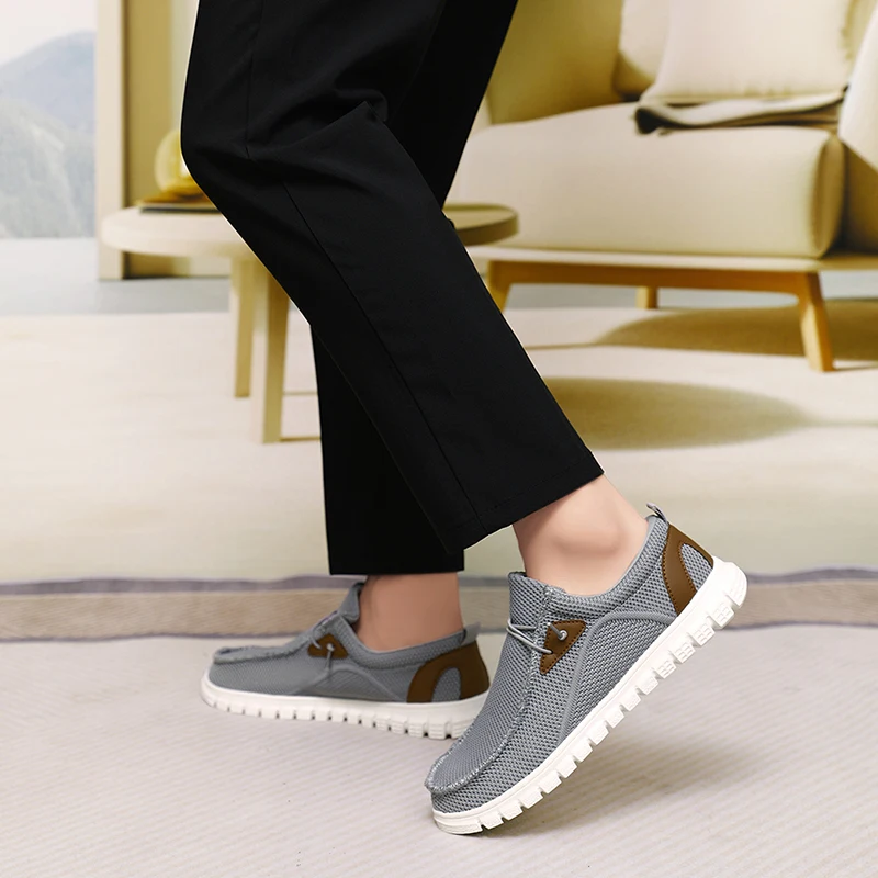 

Men's Knit Mesh Slip-On Walking Shoes, Breathable Non-Slip Casual Sneakers, Lightweight Summer Loafers