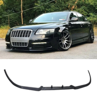 For Audi A6 C6 S6 2004 - 2011 CUPRA R FRONT SPOILER FRONT BUMPER LIP Spoiler lip universal 3pcs body kit Sport tuning Protector