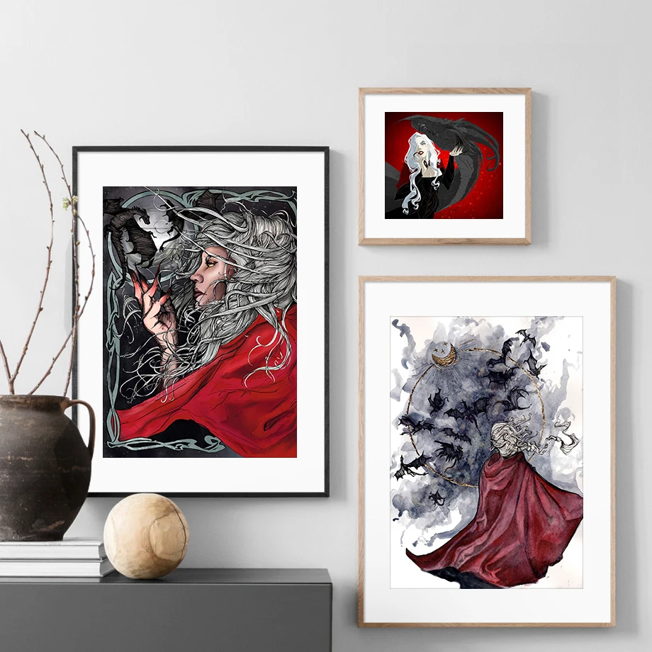 Fantasy Novel Series TOG Poster Throne of Glass Series by Sarah J Maas Prints Manon Abraxos Fan Art Gift Wall Canvas Painting