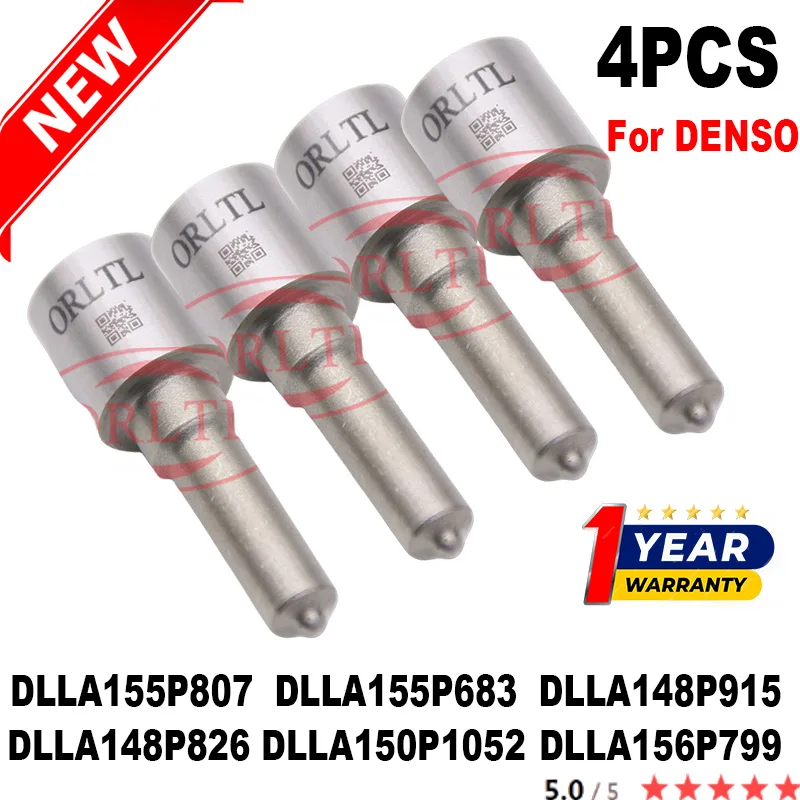 4PCS DLLA150P1052 DLLA156P799 DLLA148P915 DLLA155P807 DLLA155P683 DLLA148P826 for DENSO Diesel Commmon Rail Fuel Injector Nozzle