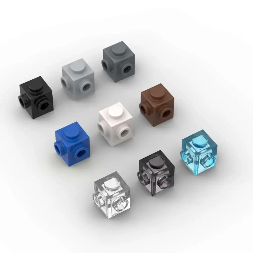 MOC 10 pièces 47905 modifié 1x1 blocs de construction Kit avec goujon sur les briques latérales particules Puzzle idée jouets enfants anniversaire cadeau de noël