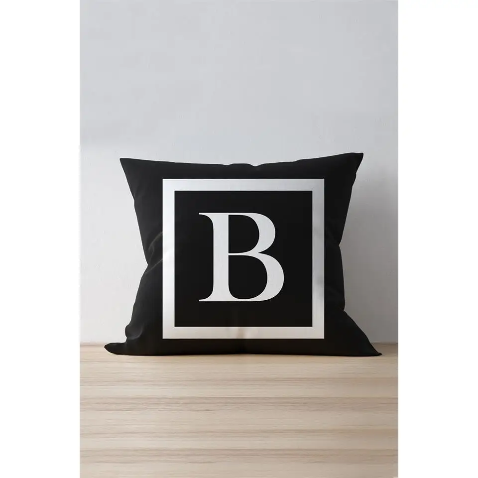 3D Digital Letter Printed, Quality, Velvet Fabric, Pillow Case And Cover, Silky Hair, Beauty Comfortable For Home Decor 43x43 Cm