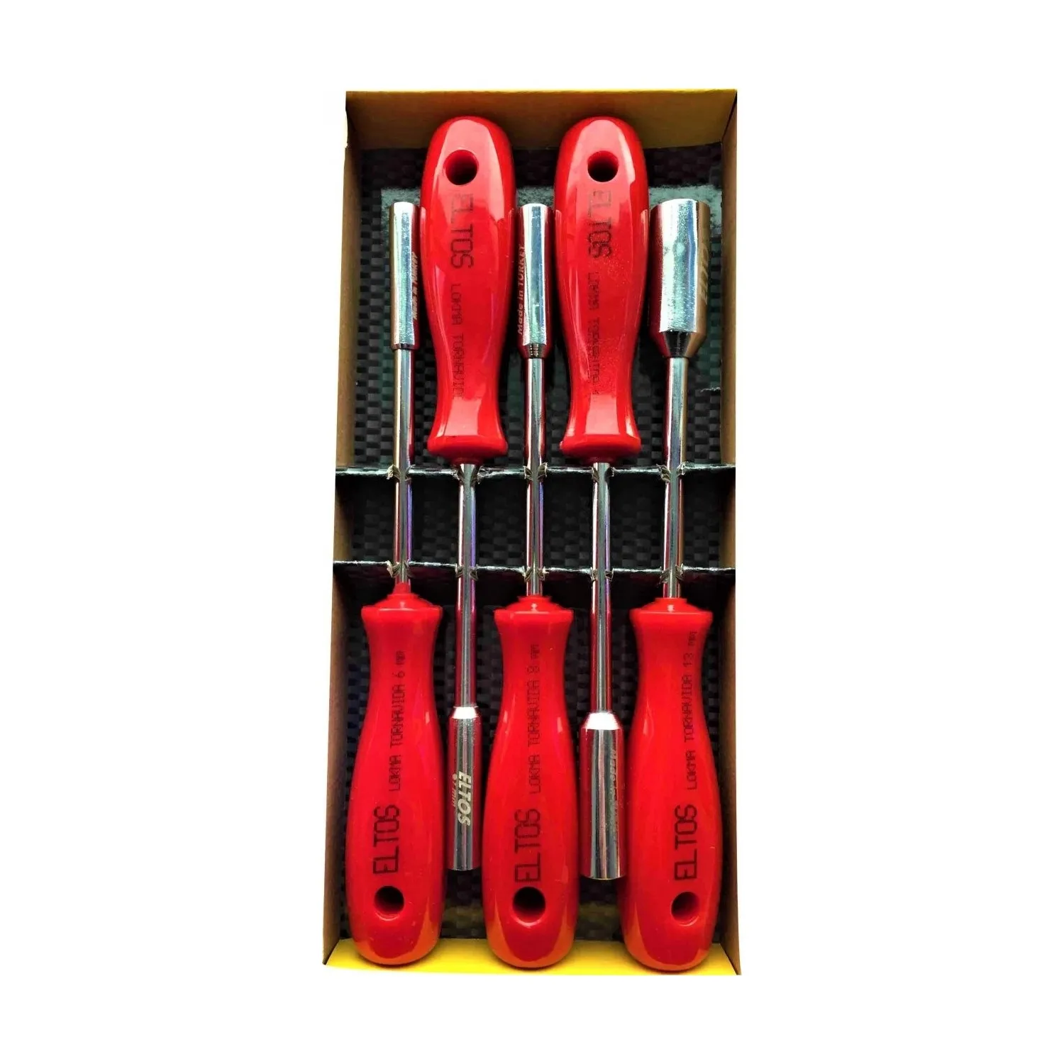 Eltos Socket Screwdriver Set of 5 6mm 7mm 8mm 10mm 13mm