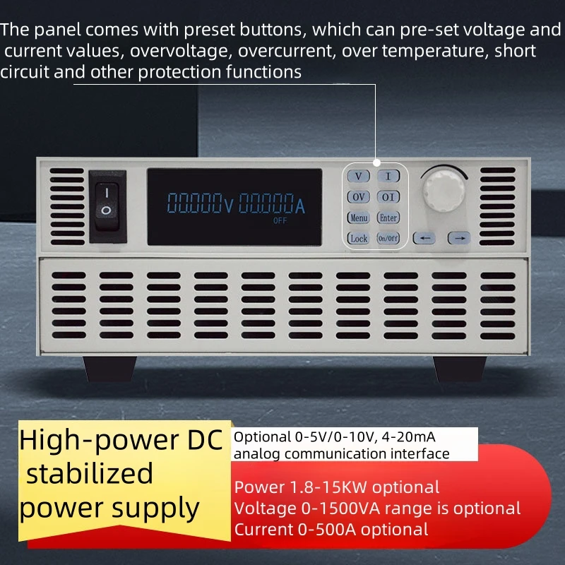 laboratory 30V 60V 100V 150V 300V 600V 6A 12A 24A 36A 60A 120A switch DC power supply