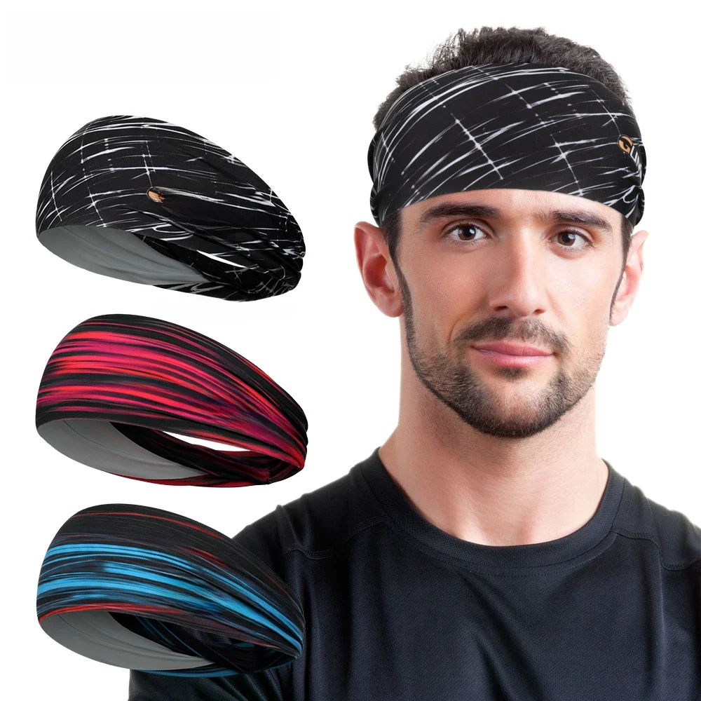 Bandeaux de Sport bandeau élastique Yoga course bandeau de cheveux bandeau de sueur entraînement Tennis Fitness Jog basket-ball foulard hommes femmes