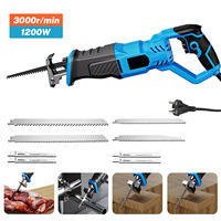 Cordless Electric Powerful Reciprocating Saw  Wood Metal Cutting Saw 1200W Stepless Speed Regulation  Electric Corded Sabre Saw