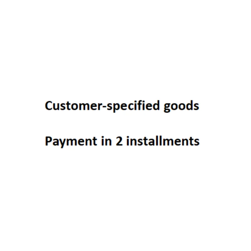 Merci specificate al cliente Pagamento in 2 installazioni