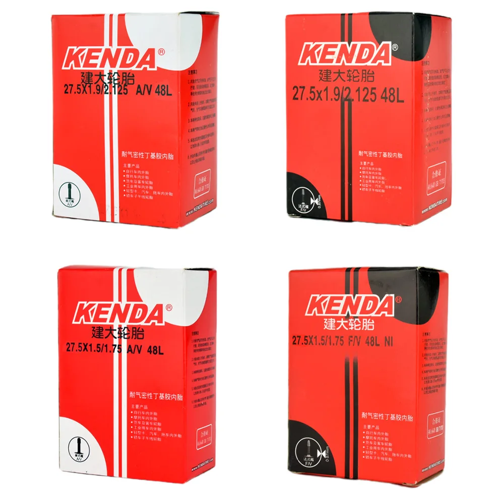 KENDA Bicycle Inner Tube 27.5 Schrader Presta Butyl Rubber MTB Mountain Road Bike Tube Inner Tyre Bicycle Parts Bike Mini Pump