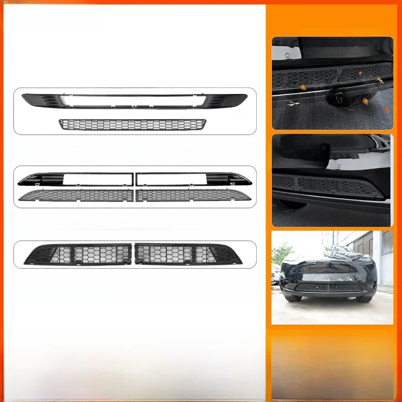 Voor Tesla 2019-2024 Model 3/Y Voorbumper Grill Mesh Luchtinlaat Vent Cover Grille Guards Protector anti-insect Netto Accessoires - afbeelding 2