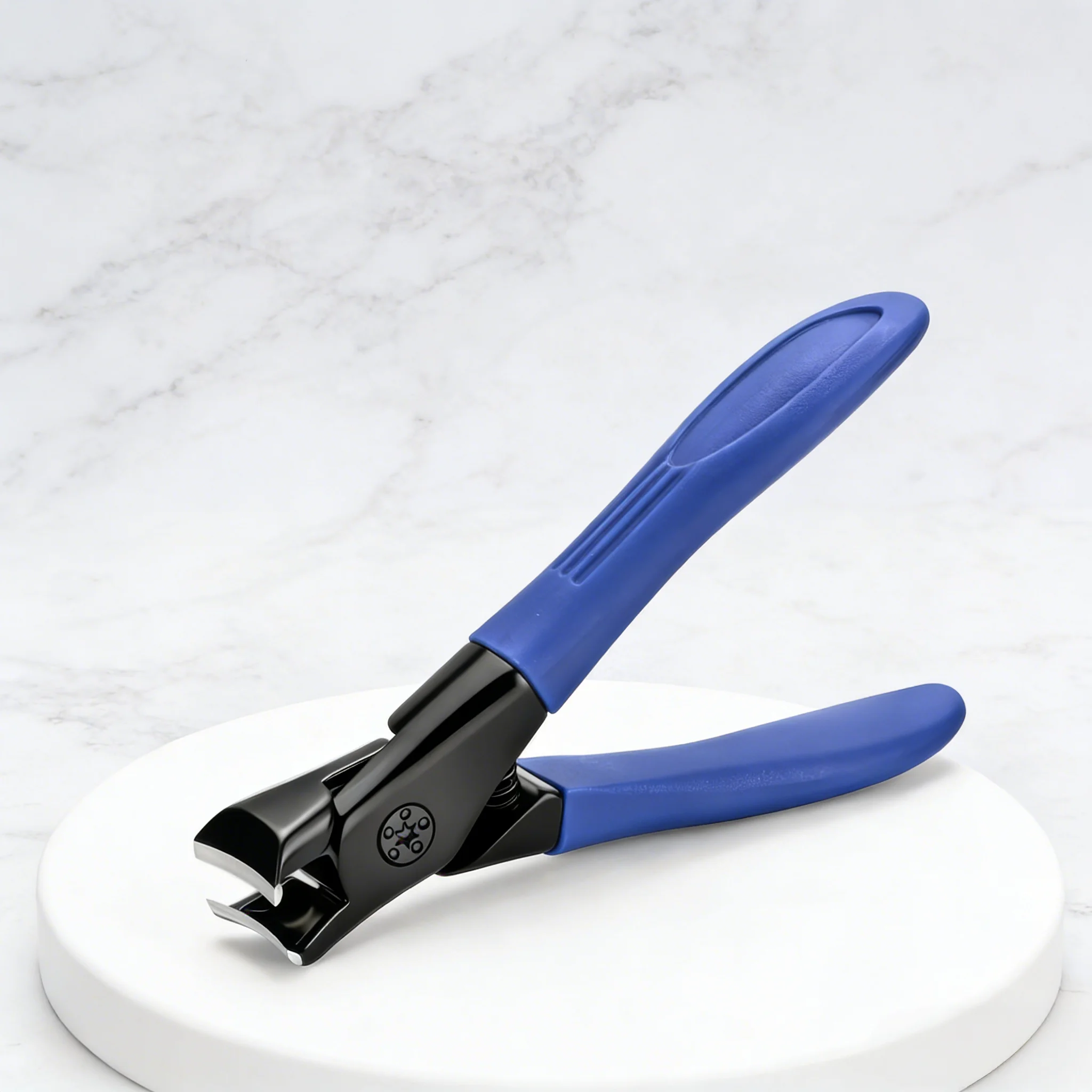 ที่ตัดเล็บกันกระเด็นสีน้ำเงิน 1 ชิ้น ออกแบบตามหลักสรีรศาสตร์ จับง่าย สำหรับสุขอนามัยส่วนบุคคลและครอบครัว