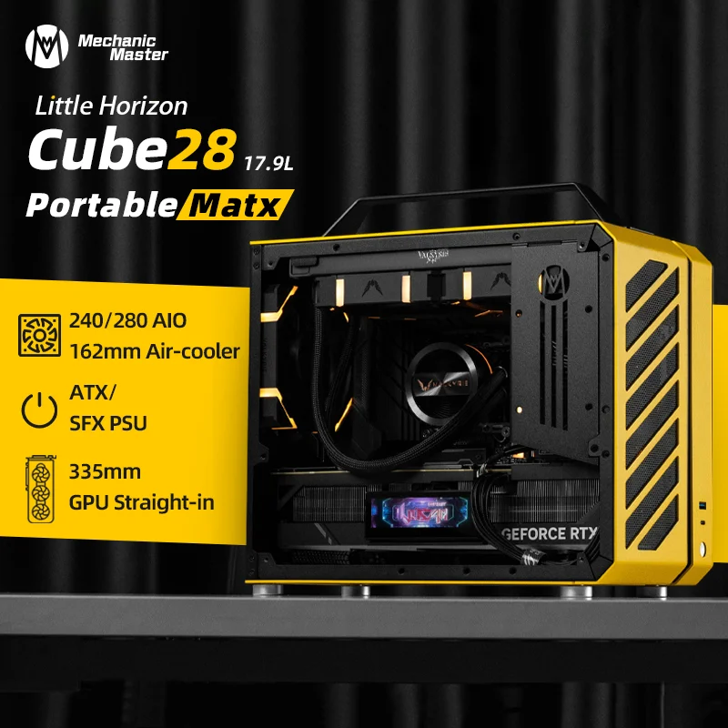 Mechanik Master C28 obudowa komputera stop aluminium Little Horizon ITX MATX płyta główna wieża chłodnica wodna przenośna obudowa Mini PC