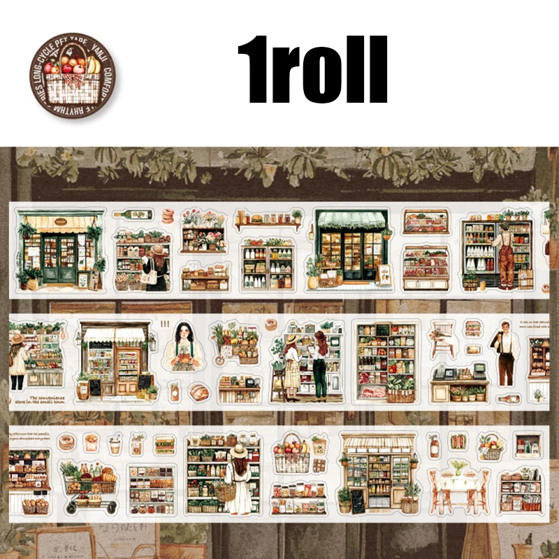 มิสเตอร์เปเปอร์ เทป PET แบบม้วน ยาว 200 ซม. สำหรับงาน Scrapbooking, วางแผนงาน, ตกแต่งกรอบรูป, ตกแต่งเคสมือถือ, วัสดุ DIY สำหรับงานคอลลาจ, สติ๊กเกอร์แบบม้วน