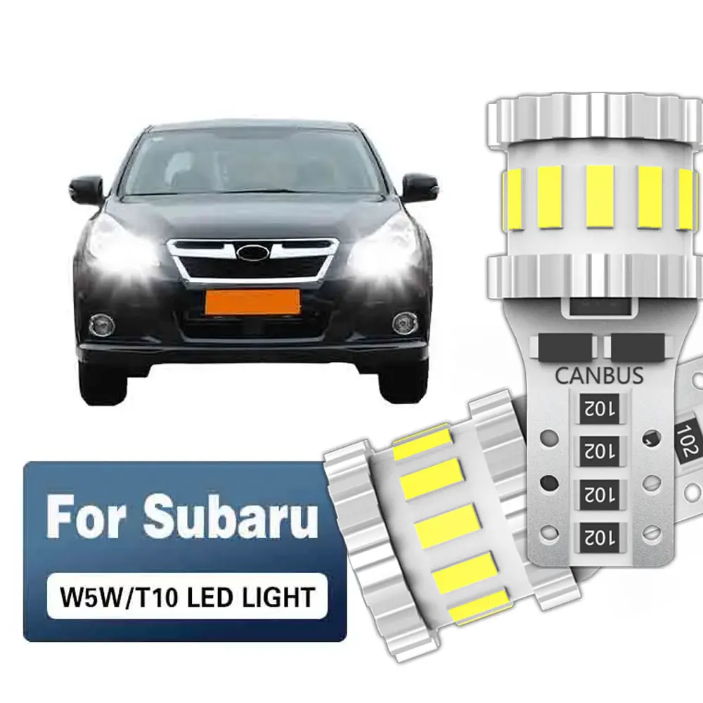 2 peças para subaru legado 2004 2005 2006 2007 2008 2009 2010 2011 2012 2013 2014 luz de estacionamento led t10 w5w lâmpada de folga canbus