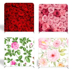 8x8ft 10x8ft 10x10ft Flower Flora Birthday Wedding Baby Shower Party Straight Pillow Case Photo Booth Backdrop Stand Cover