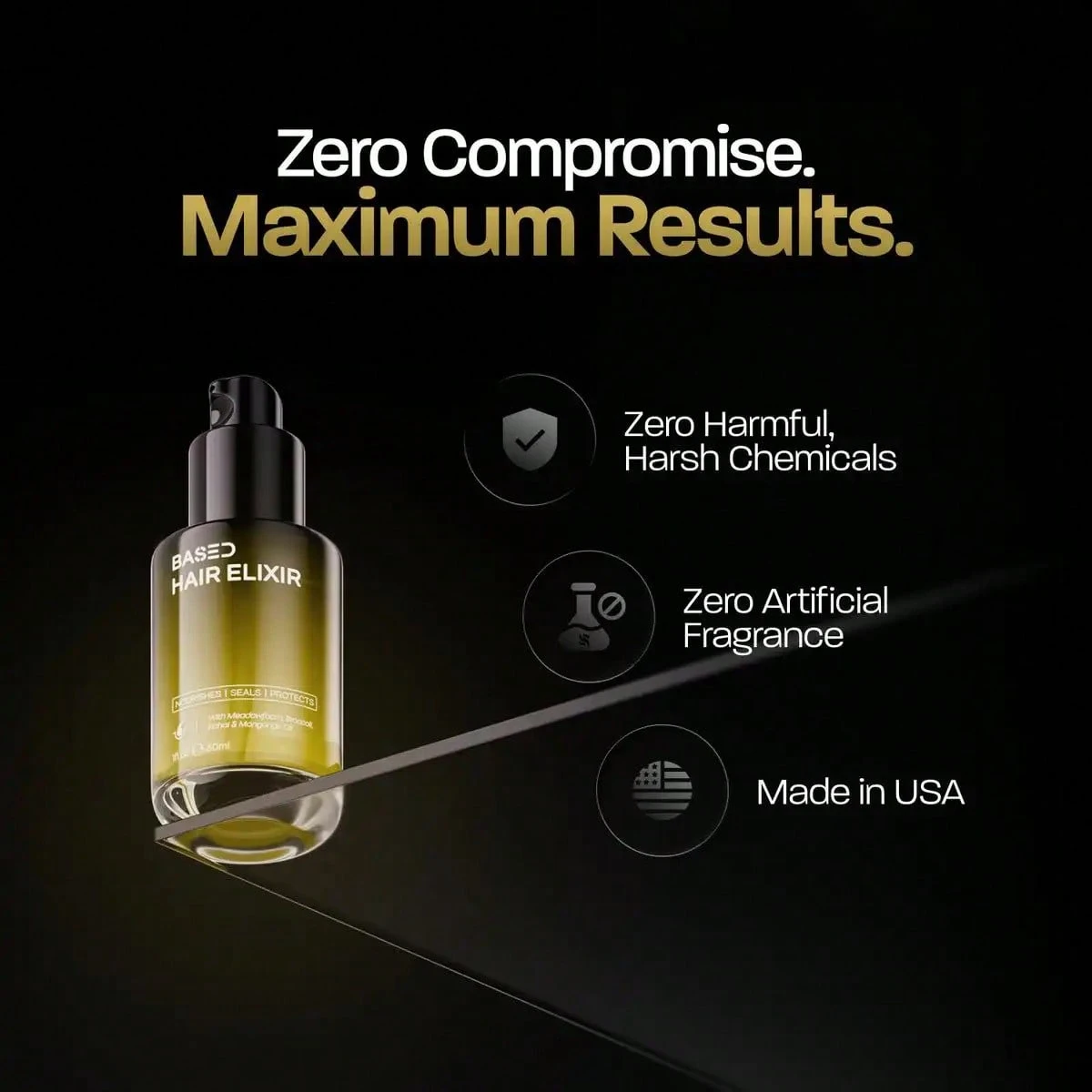BASED Shower & Hair Elixir Duo:   Shampoo + Conditioner + Hair Elixir Bundle — Deep Clean, Hydrates, Soothes Scalp, Boosts Volume +  Nourishes, Seals, & Protects Hair , Lightweight, Non-Greasy Formula image 3
