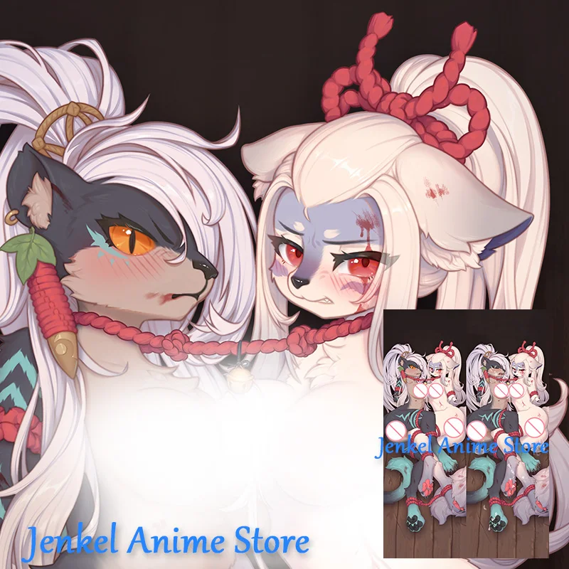 Dakimakura Fatima Eaglefeather Hakuro (Onmyoji)  Anime Pillowcase Life Size Double Sided Print Body Pillow Cover image 2