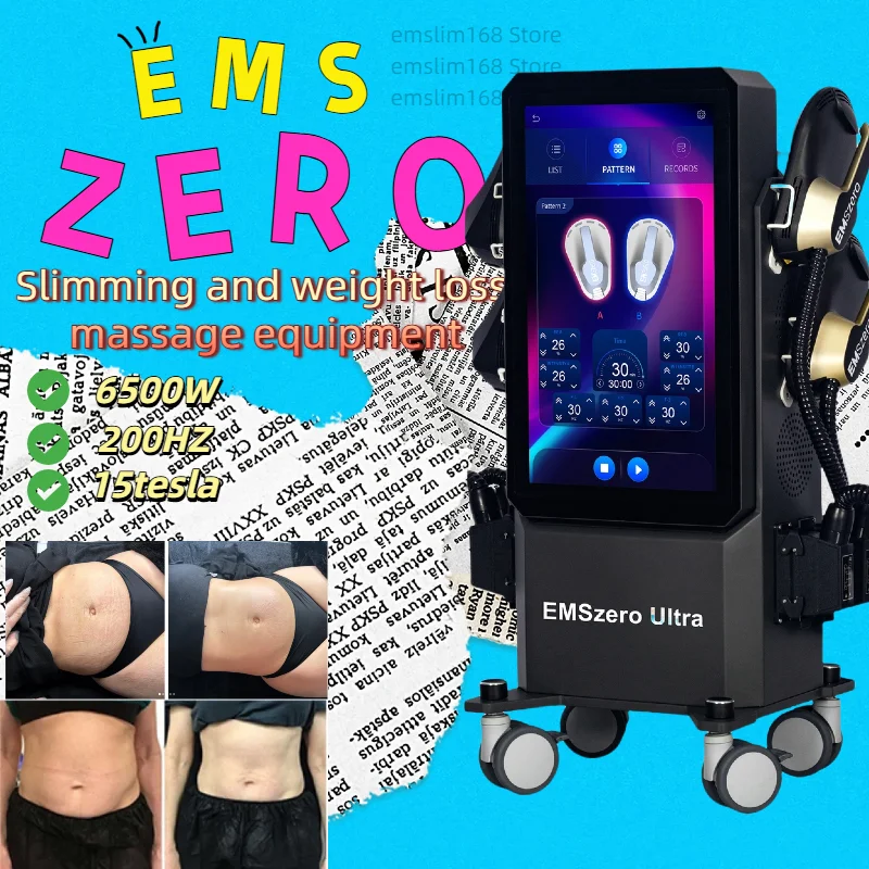 

EMS Body Sculpt 15Tesla 6500w EMS Body Slimming Fat Burning Muscle Sculpting Electromagnetic Stimulate Sculpt Therapy Machine