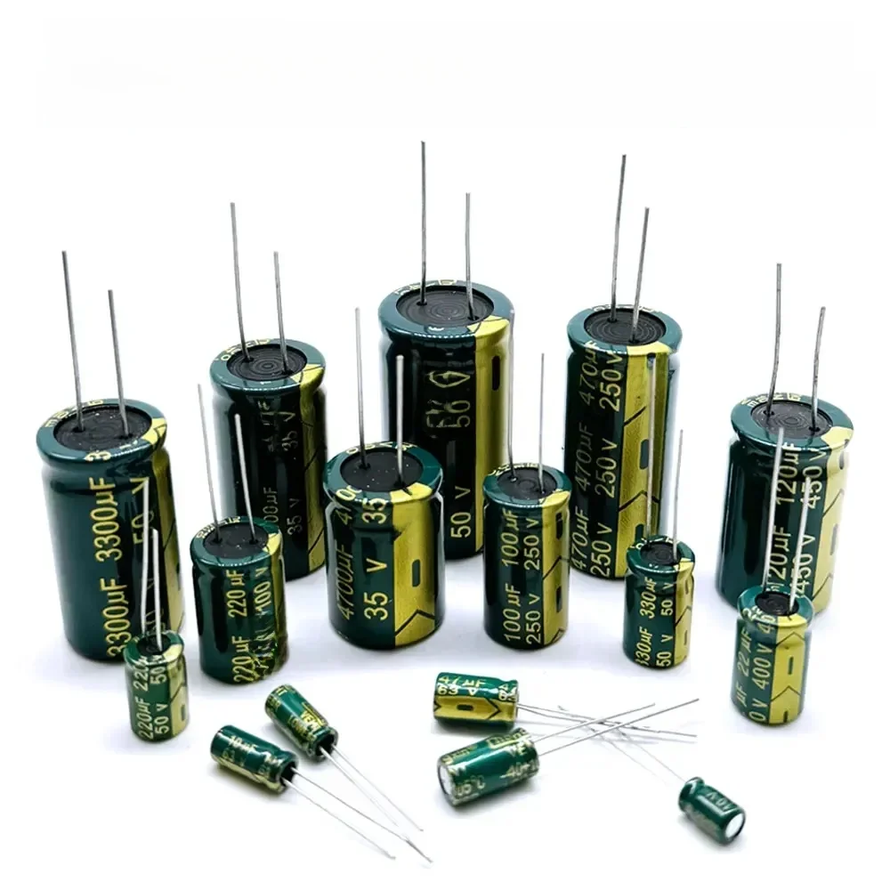Kondensator elektrolityczny wysokiej częstotliwości 6.3V 10V 16V 25V 35V 50V 400V 450V 22UF 100UF 220UF 330UF 470UF 680UF 1000UF 1500UF 2200UF — zdjęcie 2