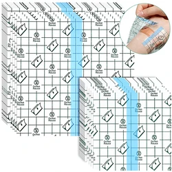 100 Pieces Waterproof Stretch Adhesive Bandage Protective Clear Transparent Film Disposable Cover Dressing Tape for Shower 5x5CM