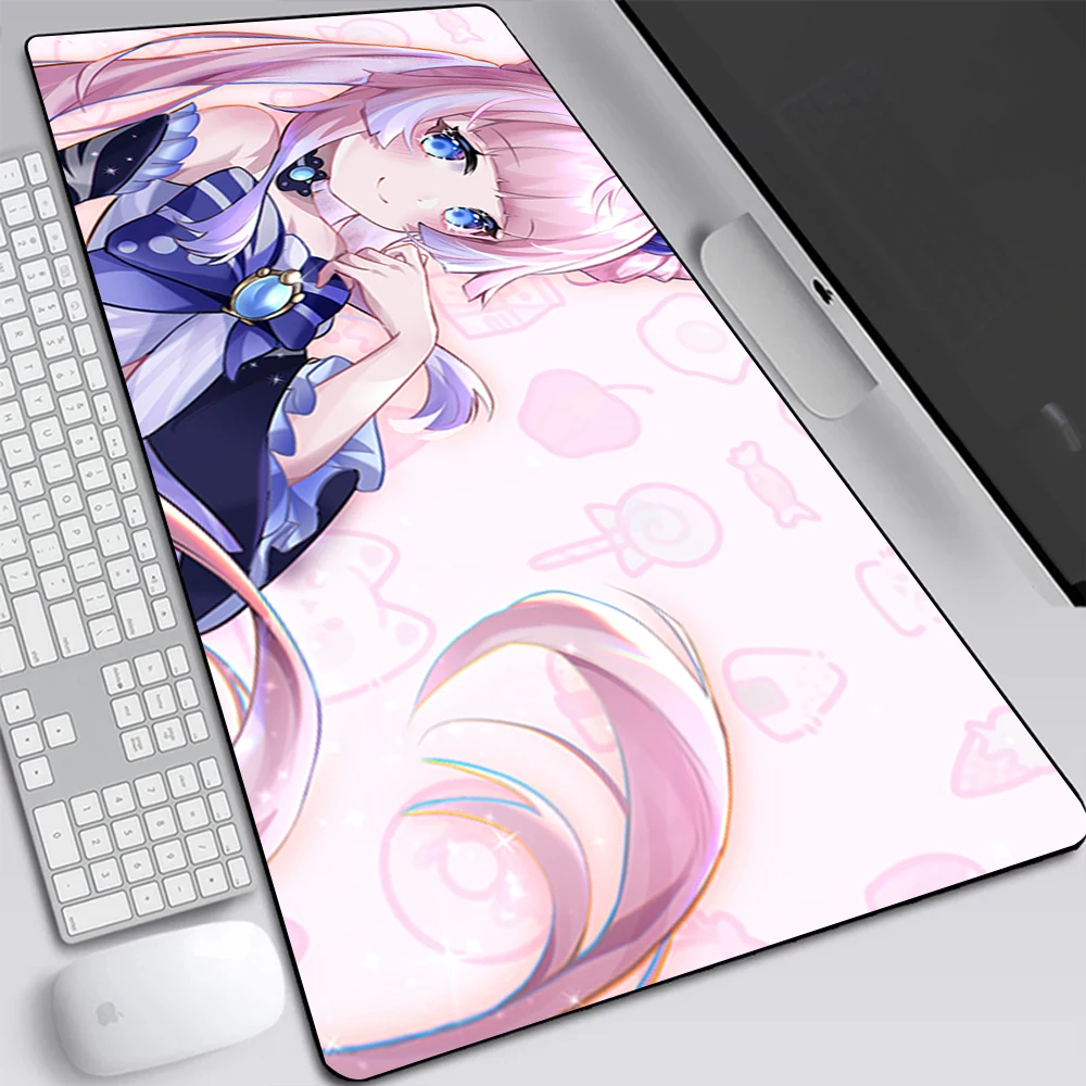 Genshin Impact Sangonomiya Kokomi Large Gaming Mouse Pad Computer Mousepad Keyboard Pad Desk Mat Gamer Mouse Mat Office Mausepad