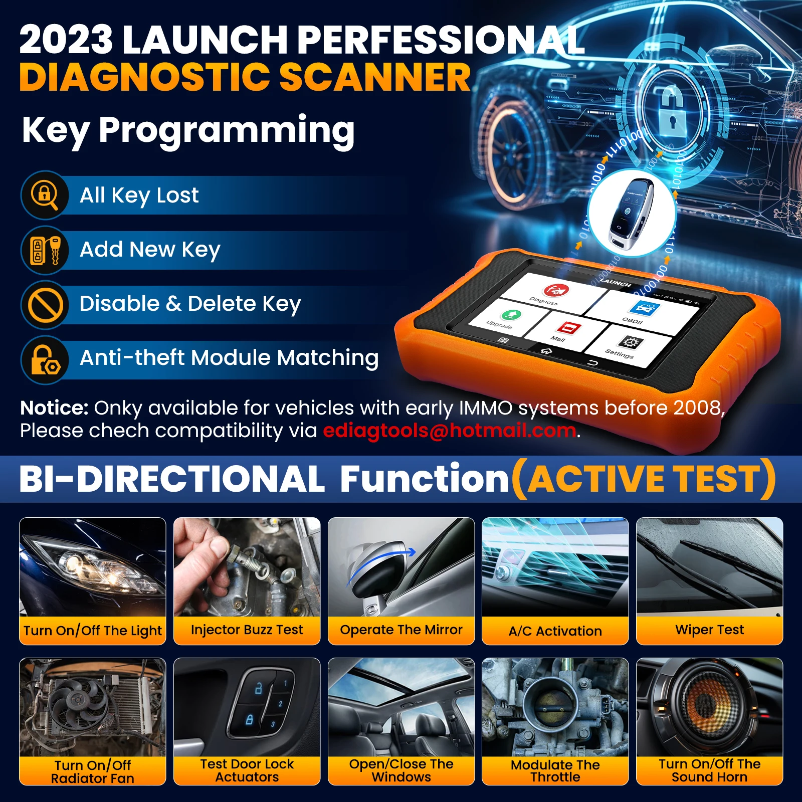 LAUNCH X431 Creader Elite 2.0 for BENZ Bidirectional OBD2 Scanner