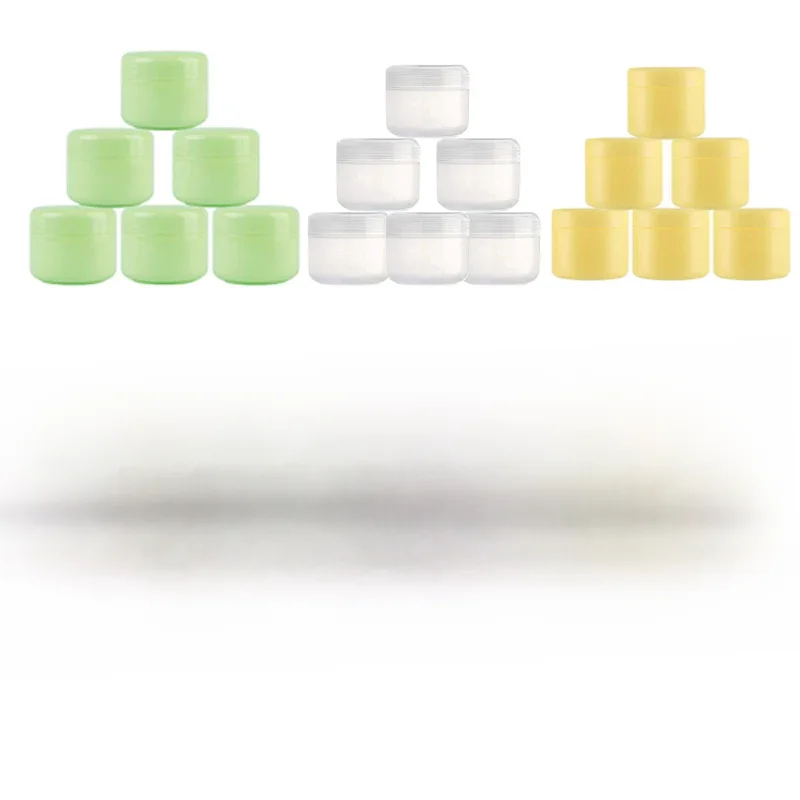 Bouteilles d'échantillon vides en plastique rechargeables, récipient cosmétique pour crème pour le visage de voyage, pot de maquillage en plastique, 22 pièces, 10g/20g/30g/50g/100g/150g