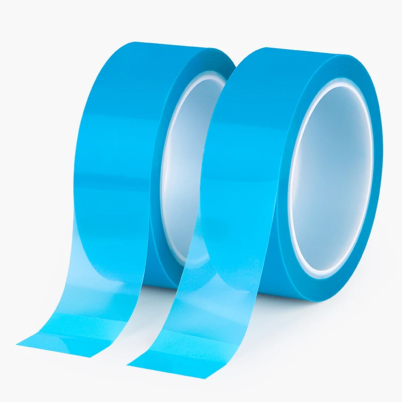 50M Blue Used For Fridge Refrigerator Air Conditioner Fixed Installation Transport PET Adhesive Tape Vinyl Masking Tape