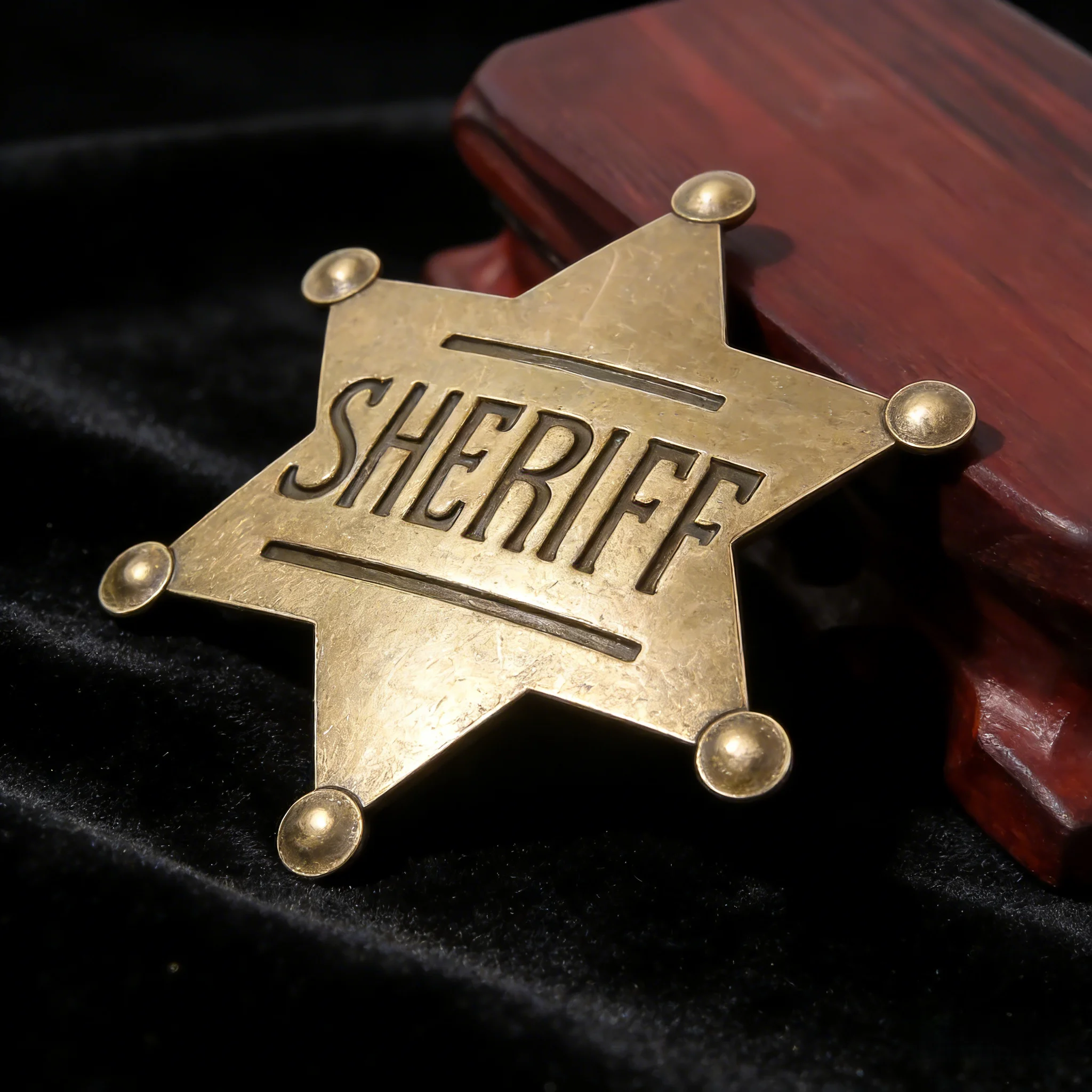 

Золотой значок шерифа Запада, коллекционный ​ – Аутентичная эмблема полицейского в форме звезды для костюмов и декора