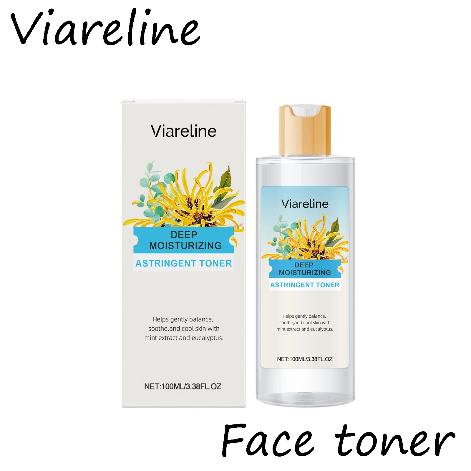 

Viareline Глубоко увлажняющий тоник для лица, облегчение сухости, питательный, стойкий, увлажняющий, успокаивающий, разглаживающий, тоник для ухода за лицом