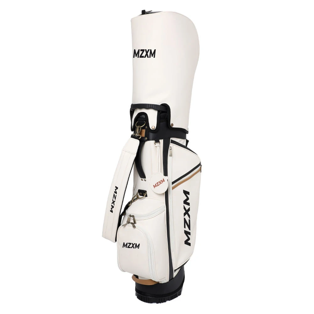 2024 Newest Golf Club Bag have High Quality Leather White Color PU Golf Bag Classy Style Golf Ultra-light Golf Caddy Bag