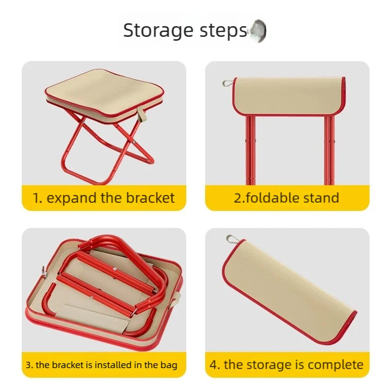 Outdoor folding stool Ultra-light Portable Camping chair Small Mazar  Chair For Camping fishing Amusement Park Waiting Backpack image 2
