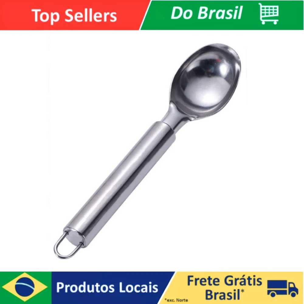 Colher de Sorvete Inox Acessório Utensílio de Cozinha