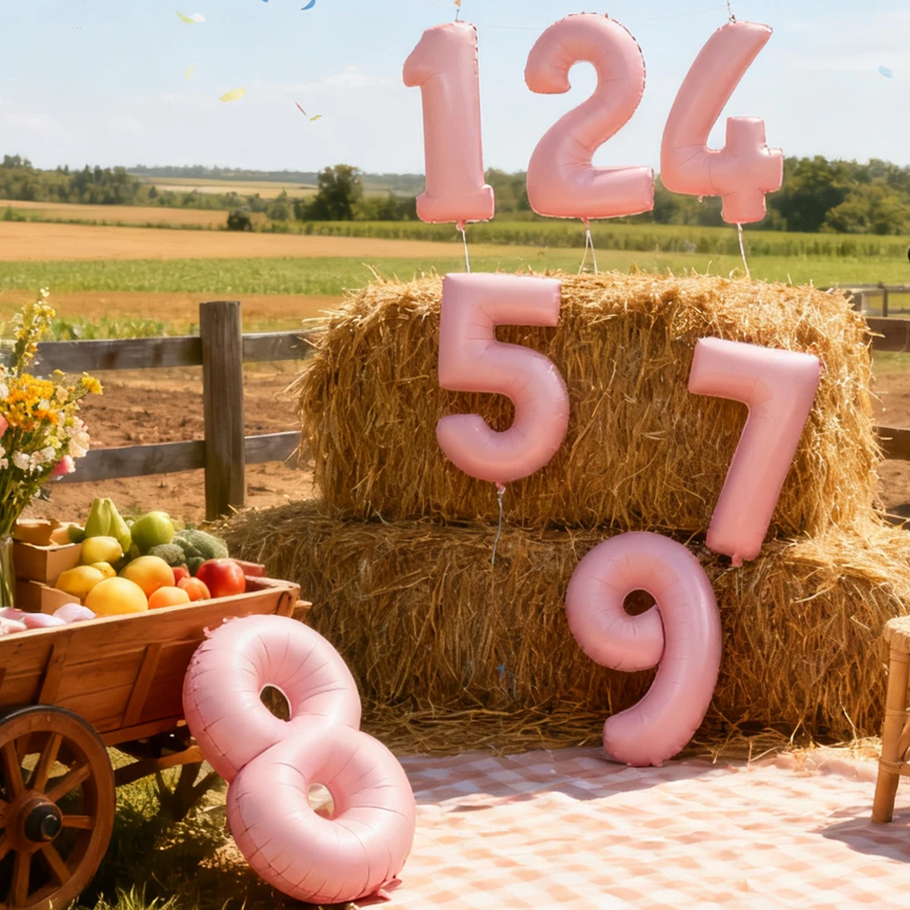 

32 Inch Pink Balloon Number Large Birthday Party Graduation Wedding Photo Shoot Decorations Foil Helium Balloons for Girls Women