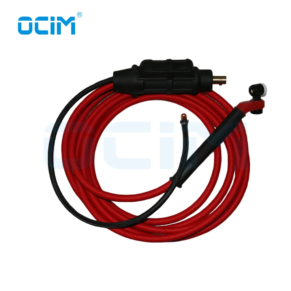 Imagem -02 - Tubo Trançado Vermelho Nr9 4m Supermacio Refrigerado a ar Maçarico Completo de Solda Tig Conector 3570 Mais Kit de Bicos de Cerâmica