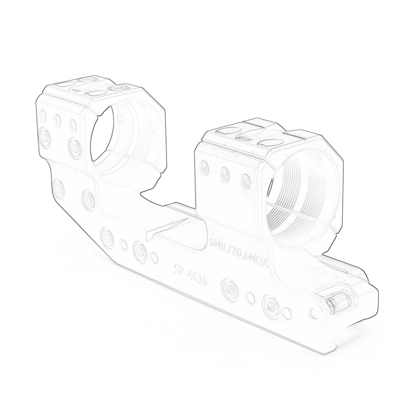 Imagem -04 - Monochrome Tube Riflescope Scope Mount com Superfícies Scope Acessórios Sp4615 30 mm 38 mm Altura 1.50in Novo 2024