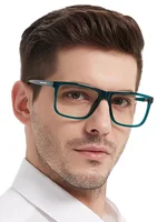 Gafas de lectura con montura cuadrada para hombre, gafas ópticas grandes, gafas de lectura para hipermetropía, gafas para lectores grandes + 1 + 1,5 + 2 + 2,5 + 3