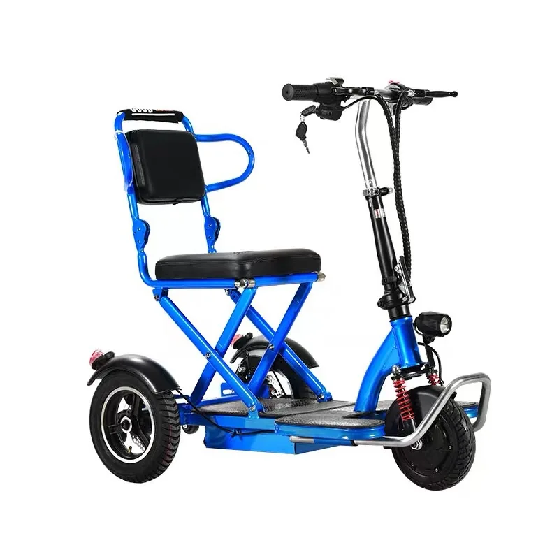 Mini Electric Tricycle Folding Electric Scooter Adult  Portable For Disabled Elderly Battery Car 48V Can Last 60 Km for by Plane