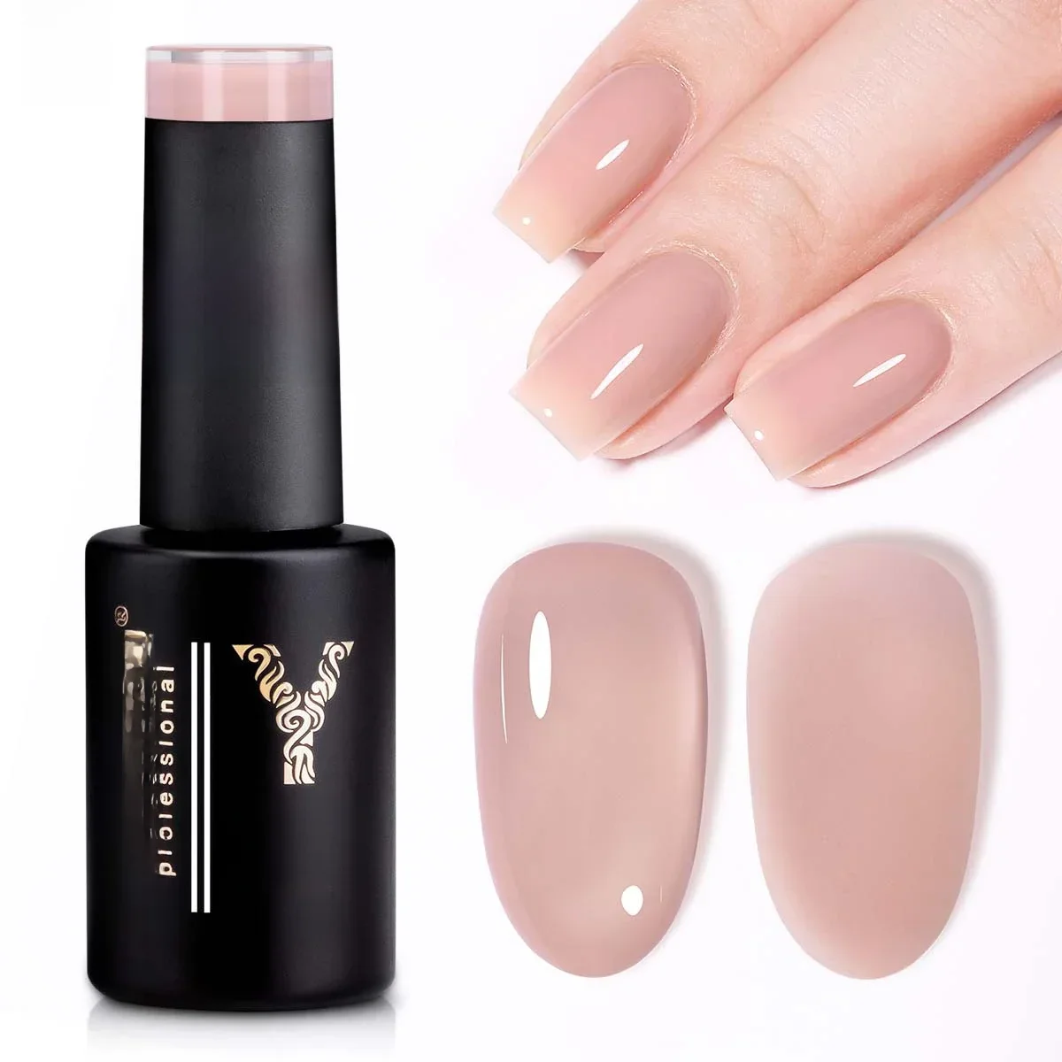 YOEKEFELLOW-Verhéritage à Ongles Gel Semi-Permanent pour Nail Art, Gelée, Rose, Quartz, Transparent, Rose, Marron, Translucide, Document, Lumière UV YZ02, 10ml