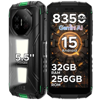 DOOGEE Fire3 Max Wytrzymały telefon komórkowy 5,5-calowy wyświetlacz HD+ IPS 32GB(8+24)+256GB Android15 Bateria 8350mAh 48MP 1200LM Światło kempingowe NFC