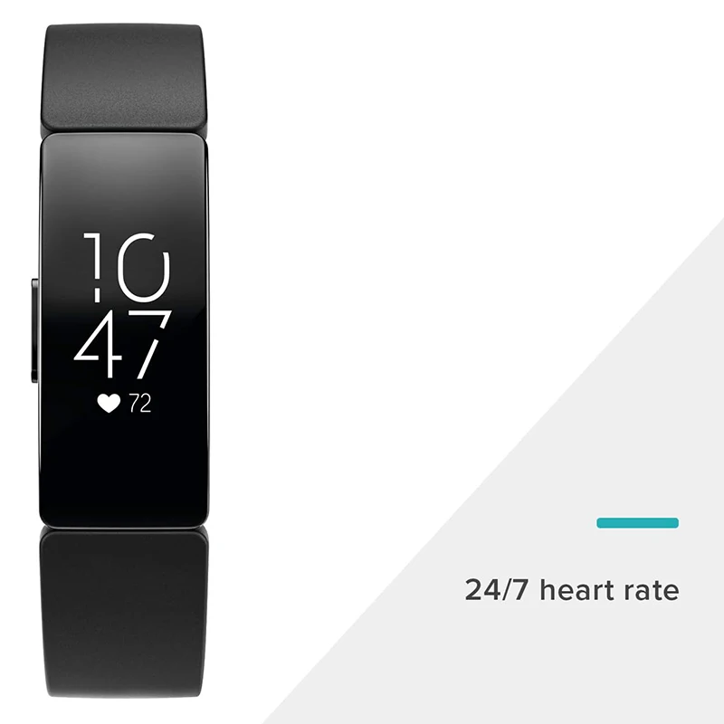 ساعة Fitbit Inspire HR الذكية لتتبع اللياقة البدنية ومراقبة معدل ضربات القلب وخطوات النوم والسباحة وسوار التمارين الصحية المقاوم للماء