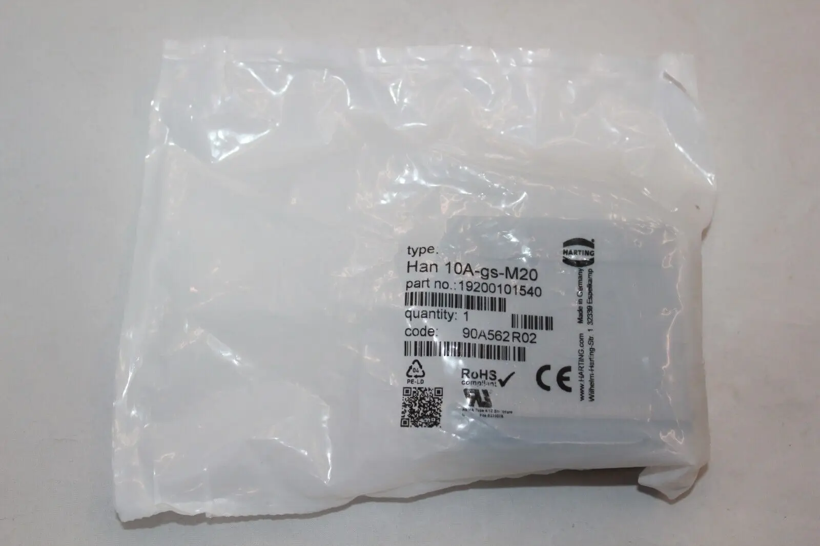 Harting HAN muslimside Hood Entry 19200101540 |