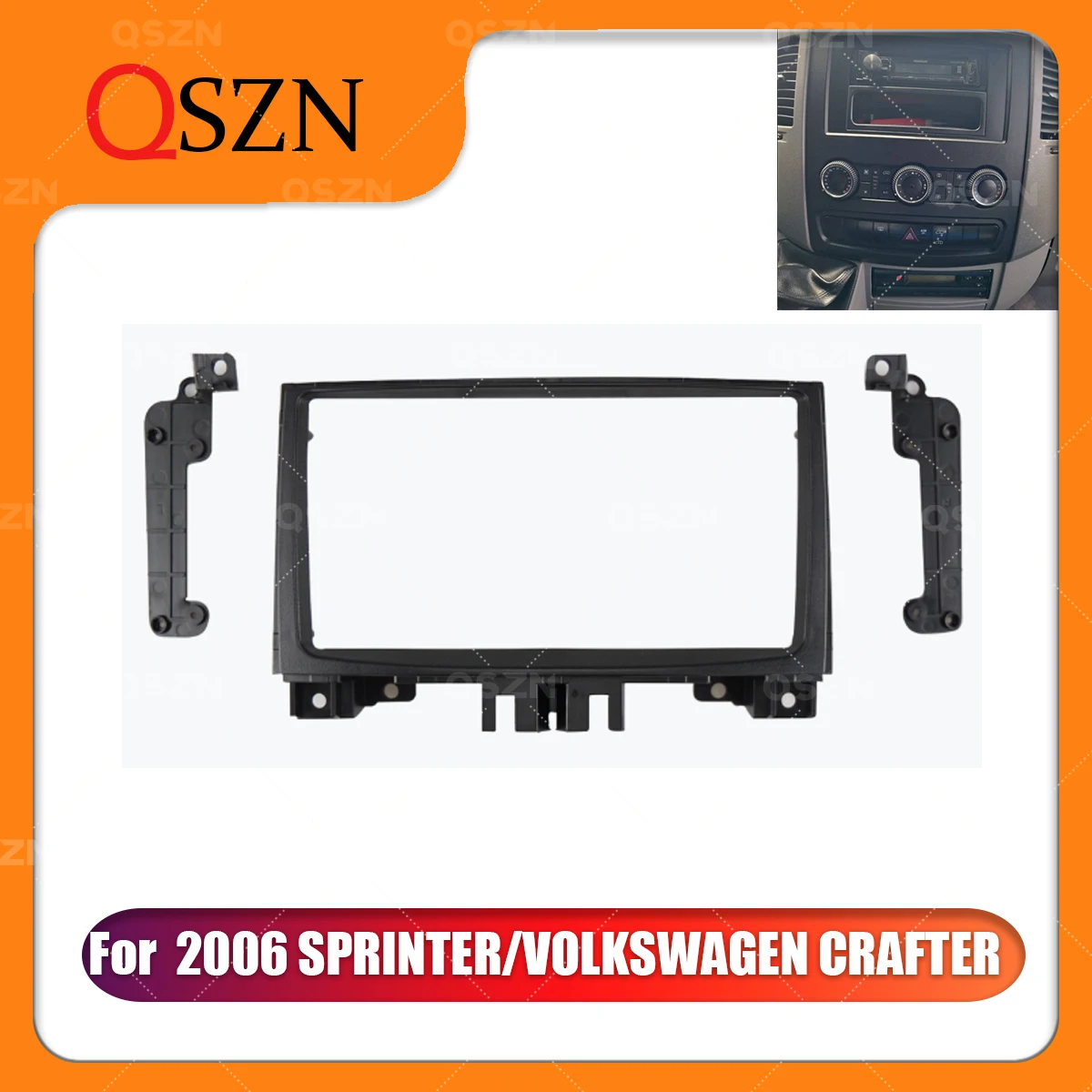 

QSZN Car radio Fascias Panel For 2006 Benz SPRINTER/VOLKSWAGEN CRAFT Frame Audio Installation Dash Fitting Panel Kit 2 Din