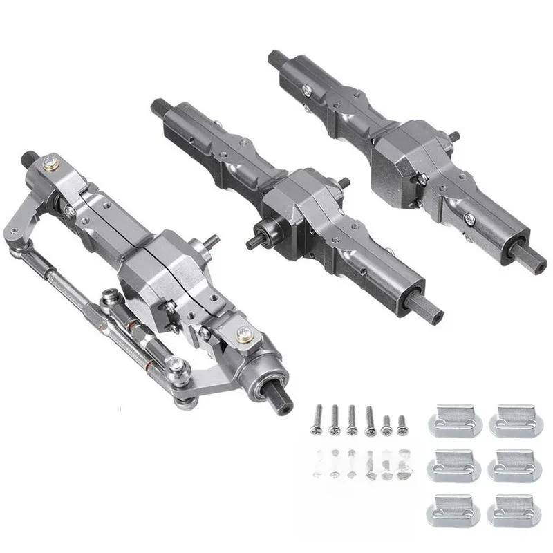 Essieu arrière intermédiaire avant en métal pour WPL B16 B36 JJRC Q60 Q63 Q64 Fayee FY004 MN-77 6WD 6X6 RC, pièces de mise à niveau de voiture