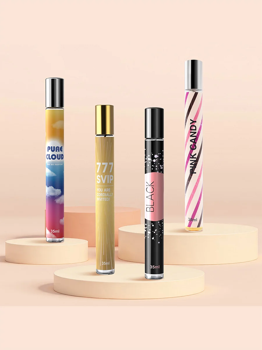 

4PACK/140ML Women's Fruity Gourmet Perfume Set | Champagne Rose & Vanilla Coffee Scents | Portable Travel Size for Daily Use