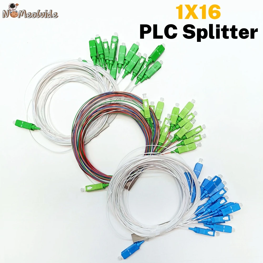 

5PCS FTTH Fiber Optic APC Connector Splitter 1x16 Fiber Optics Tube Splitter PLC Splitter 1x16 PLC Splitter 0.9mm G657A1 LSZH 1M