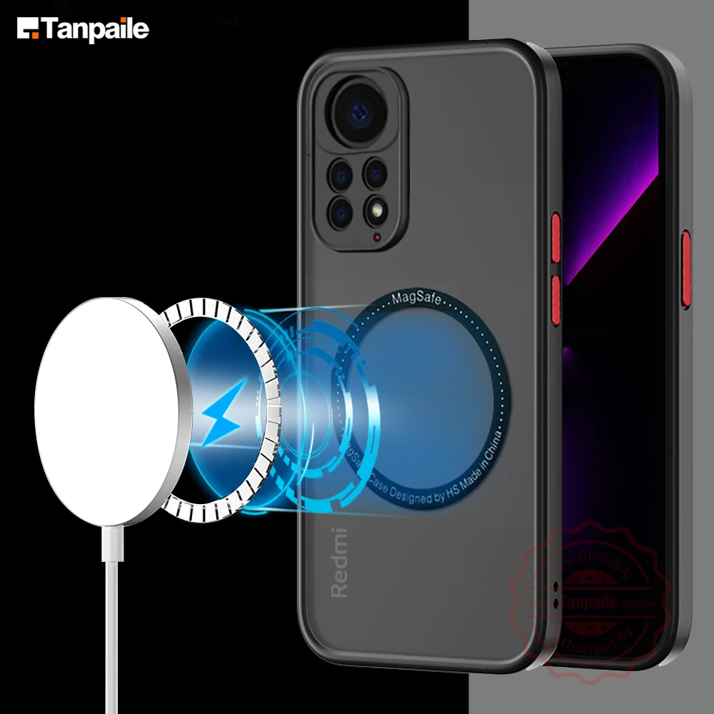 Tanpaile Magnetic Matte Case For Redmi Note 11 Pro 10 9 8 7 11S 10S 9S Plus Max Note11 Note10 Note9 Note8 Note7 Soft Bumper