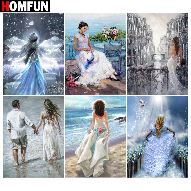 HOMFUN Diamond Painting Cross Stitch 