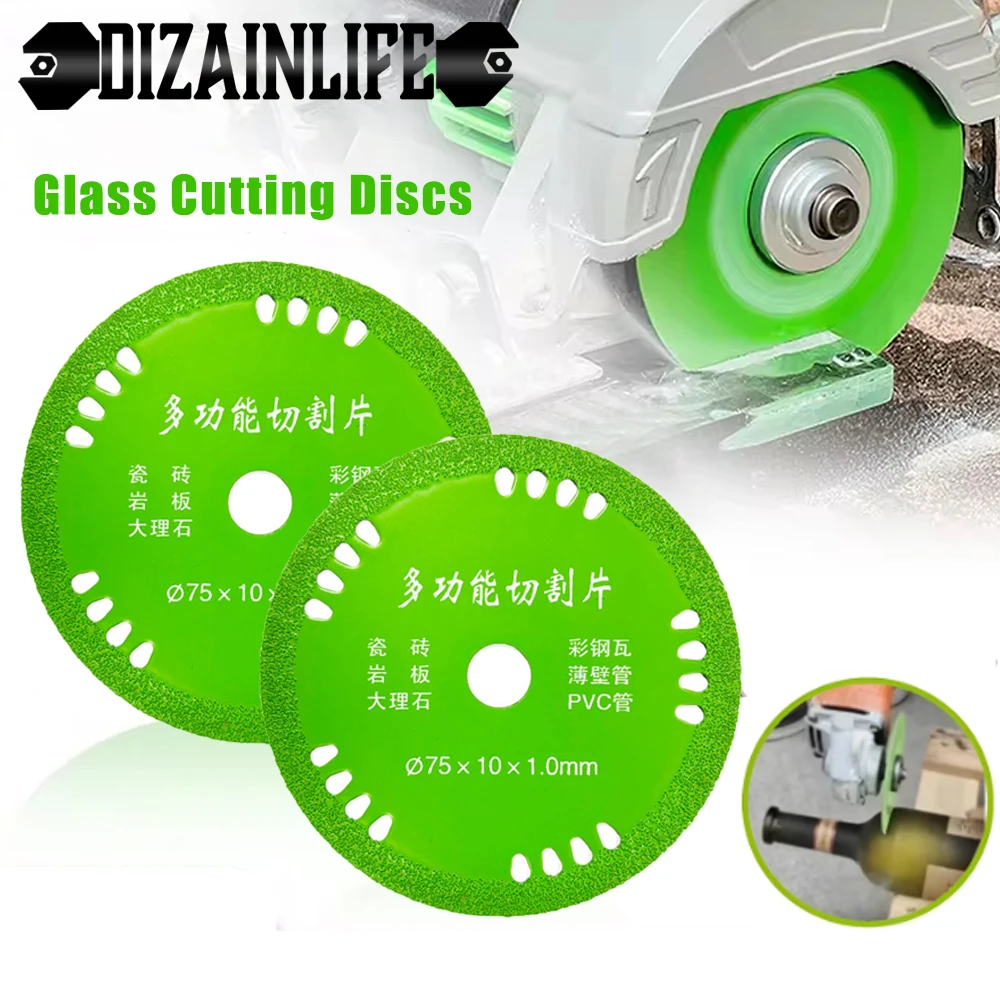 5/3/1PCS Glass Cutting Discs 3 Inch Diamond Marble Saw Blades Jade Crystal Wine Bottles Grinding Cutting Grinding Discs 75mm