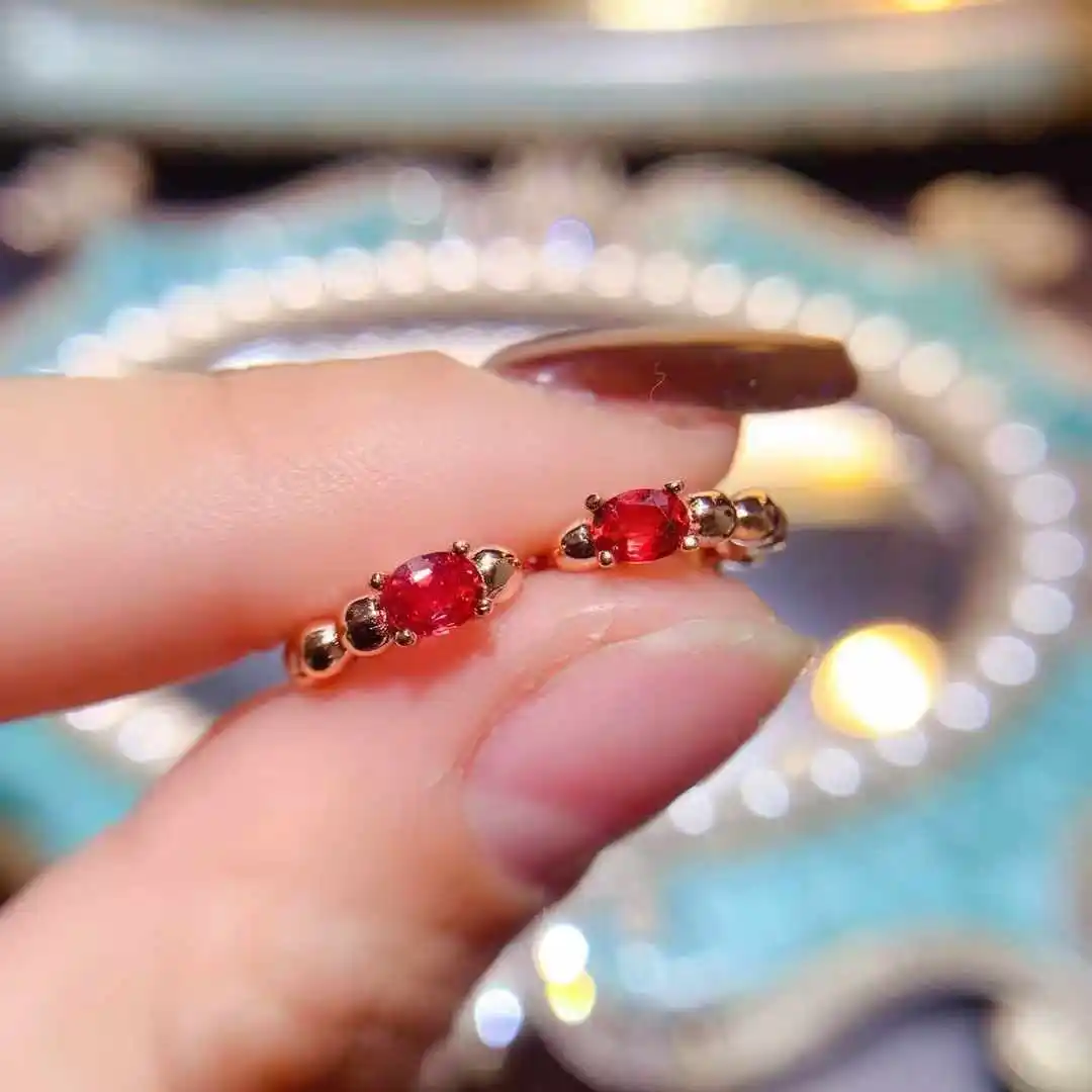 

KJJEAXCMY Natural Gemstone Women's Luxury Top Pure Body Red Sapphire Earrings New 925 Pure Silver Inlaid Gift for Girlfriend