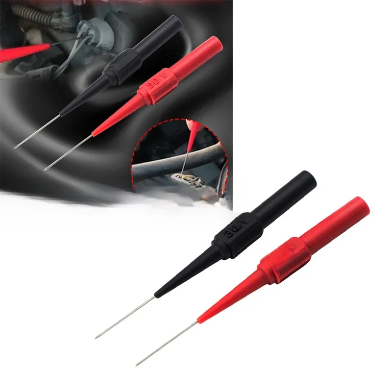 0.7mm 30V sondy samochodowe narzędzia diagnostyczne Auto multimetr przewody pomiarowe przedłużenie przekłuwanie pleców końcówki igłowe sondy narzędzia mechaniczne — zdjęcie 2